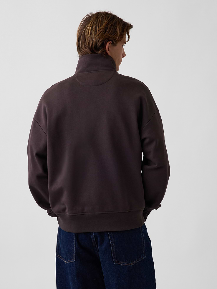 Image number 3 showing, Heavyweight Oversized Quarter-Zip Pullover