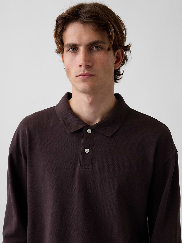 Image number 4 showing, Oversized Pique Polo Shirt