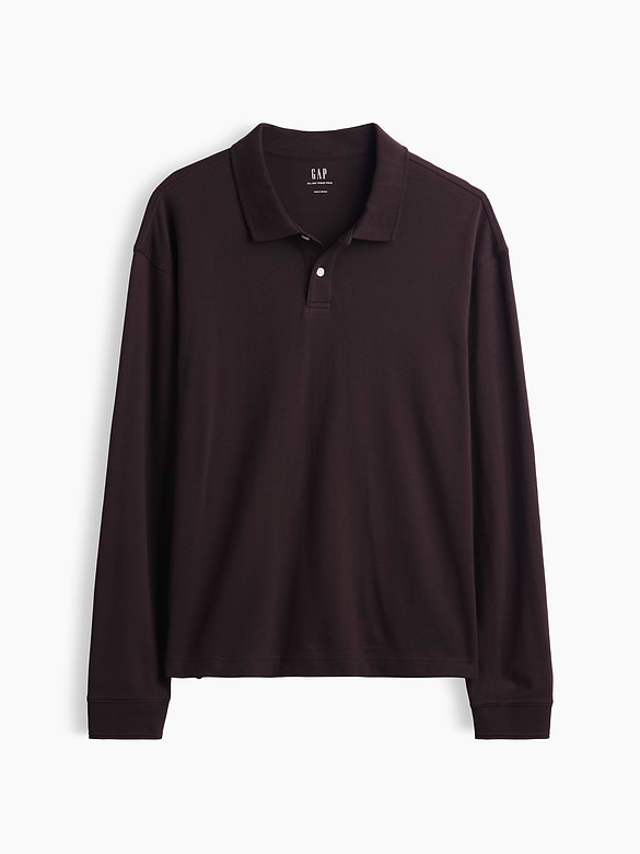 Oversized Pique Polo Shirt