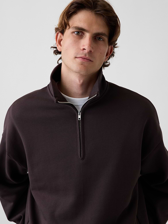 Heavyweight Oversized Quarter-Zip Pullover