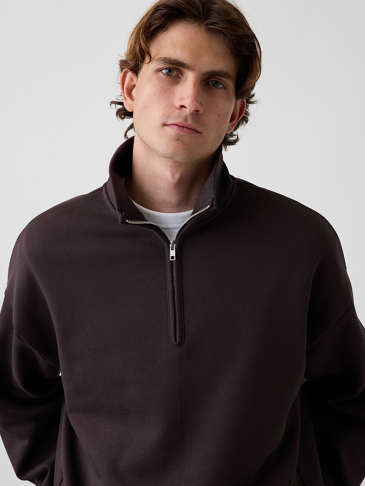 Image number 4 showing, Heavyweight Oversized Quarter-Zip Pullover