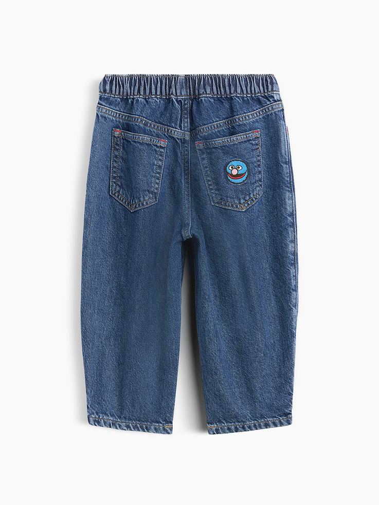 Image number 4 showing, Baby & Toddler Sesame Street Pull-On Barrel Jeans