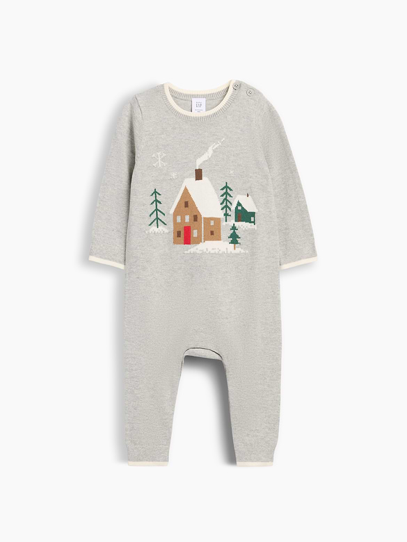 Baby Holiday Sweater One-Piece