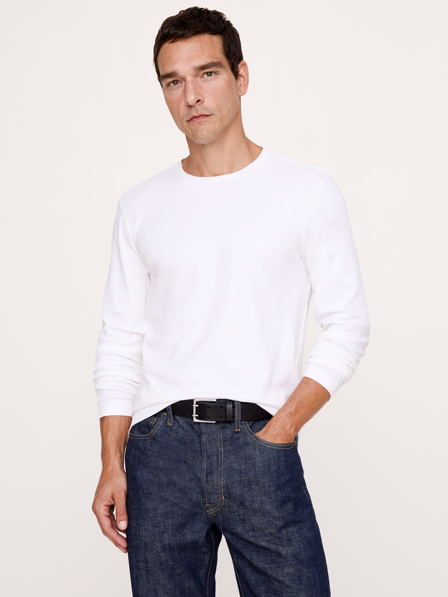 Image number 1 showing, Luxury-Touch Long-Sleeve T-Shirt