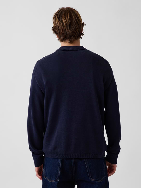 Relaxed Polo Sweater