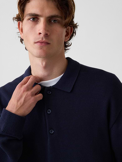 Image number 4 showing, Relaxed Polo Sweater
