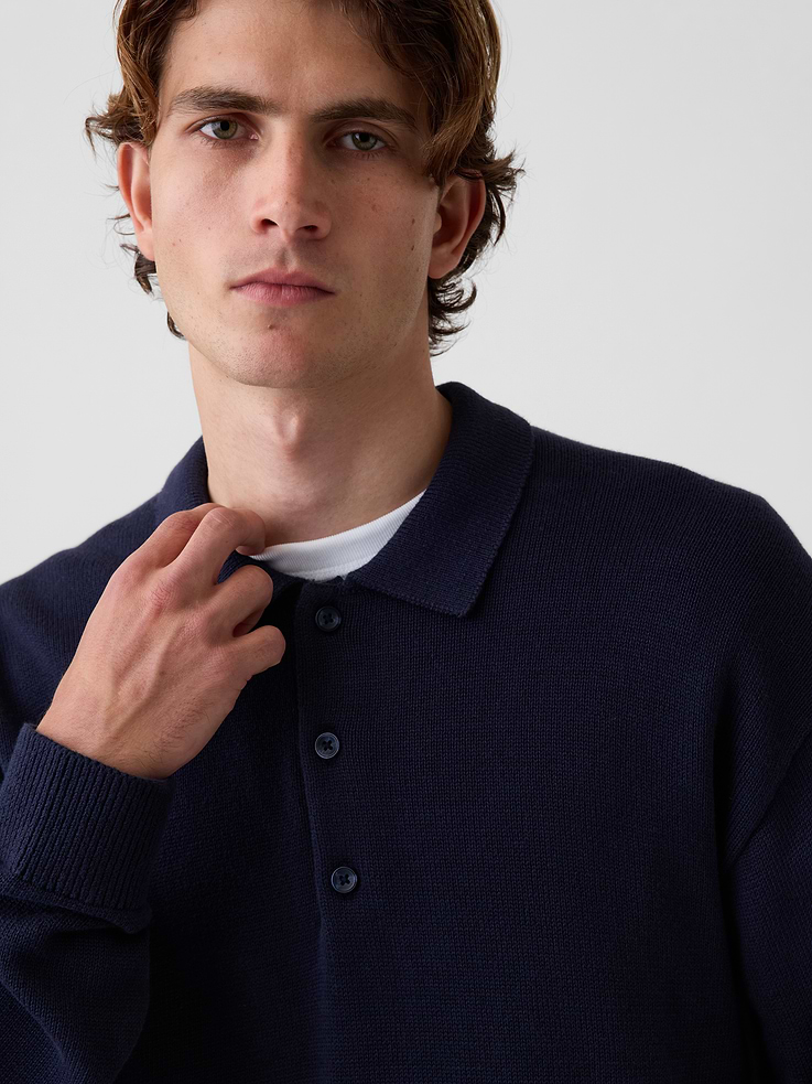 Image number 4 showing, Relaxed Polo Sweater