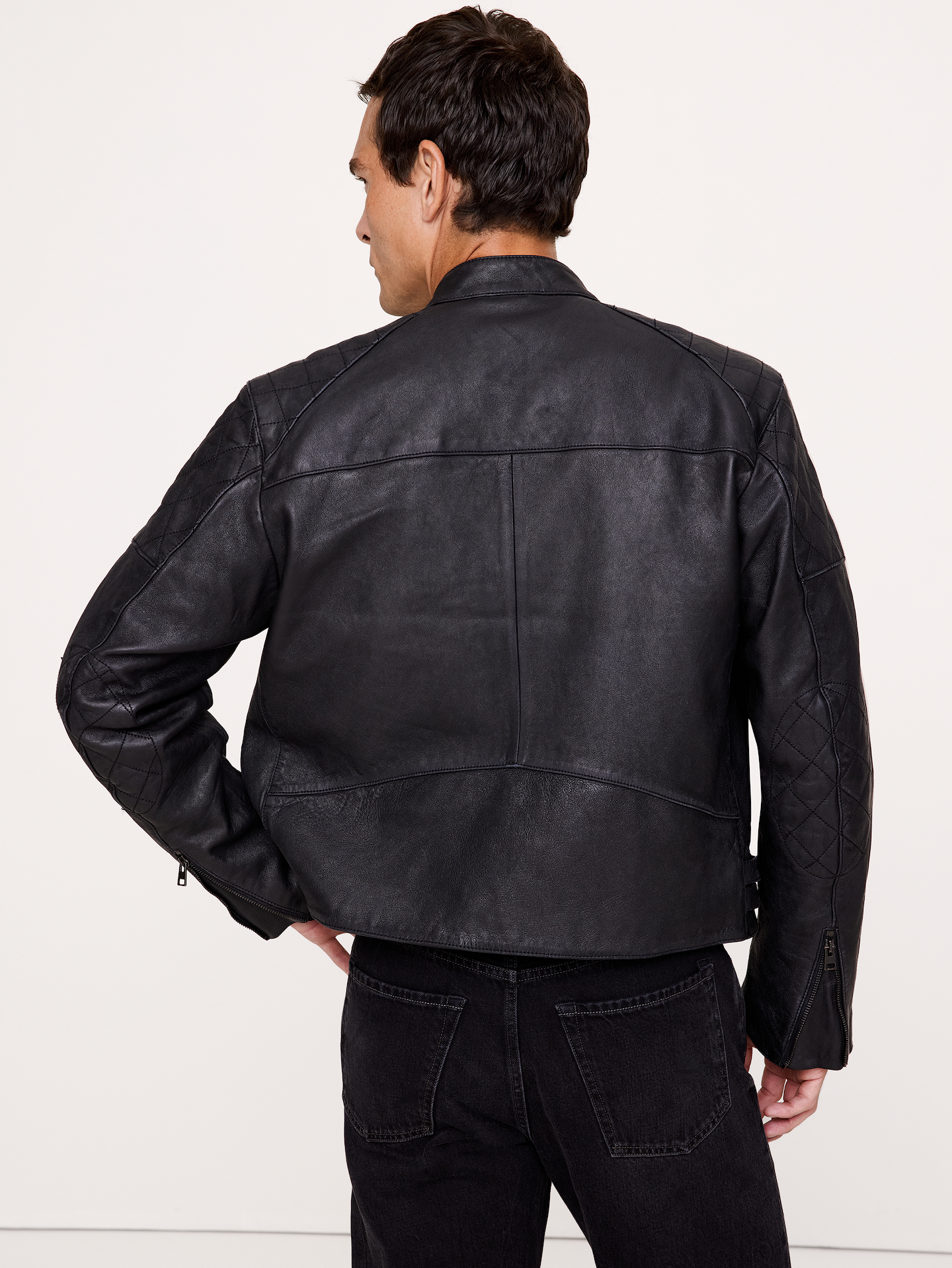 Image number 3 showing, Classic Leather Biker Jacket