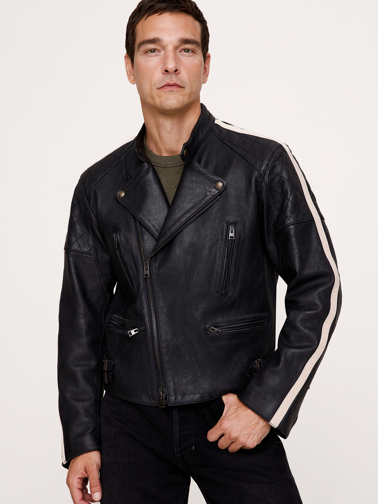 ジャケット・アウター banana republic leather biker jacket Classic Leather Biker Jacket | Banana Republic