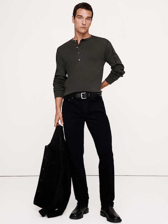 Pantalon Voyageur étroit en tissu brossé