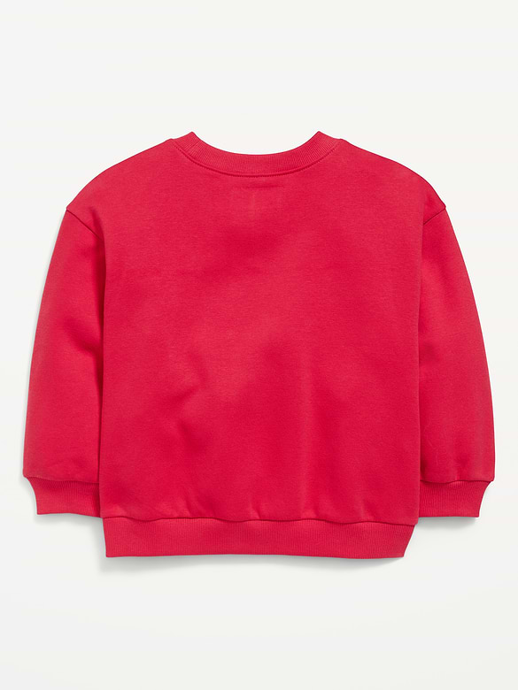 Oversized Long-Sleeve Graphic Sweatshirt for Toddler Girls