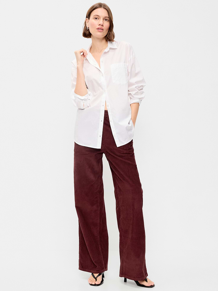 Image 1 of 8, elastic pull-on waist, on-seam pockets, back patch pockets, Product #905523
