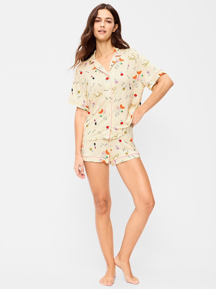 Image number 1 showing, Sunday Sleep Knit Jersey Short Set
