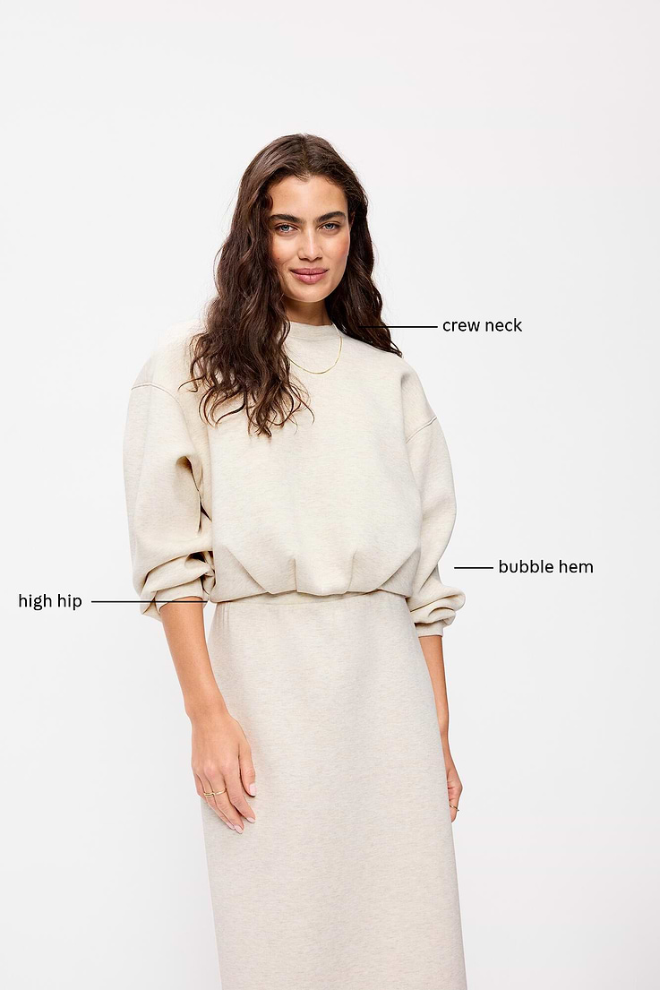 Image number 5 showing, Bounce Fleece Bubble-Hem Sweatshirt