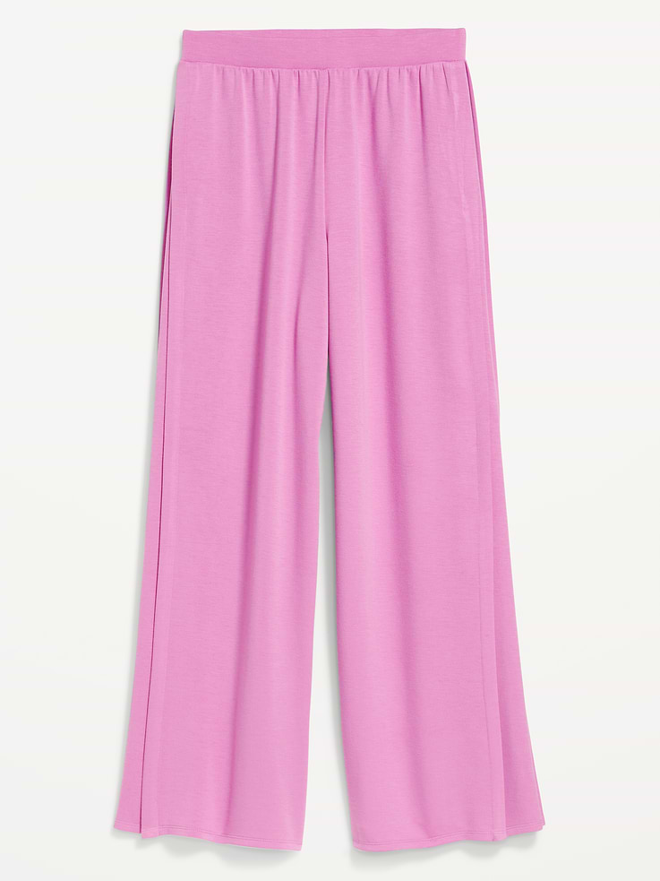 Image number 6 showing, High-Waisted Bounce Lite Drapey Wide-Leg Pleated Pants