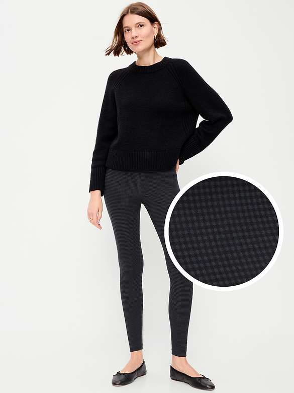 High-Waisted Jersey Fashion Layering Leggings
