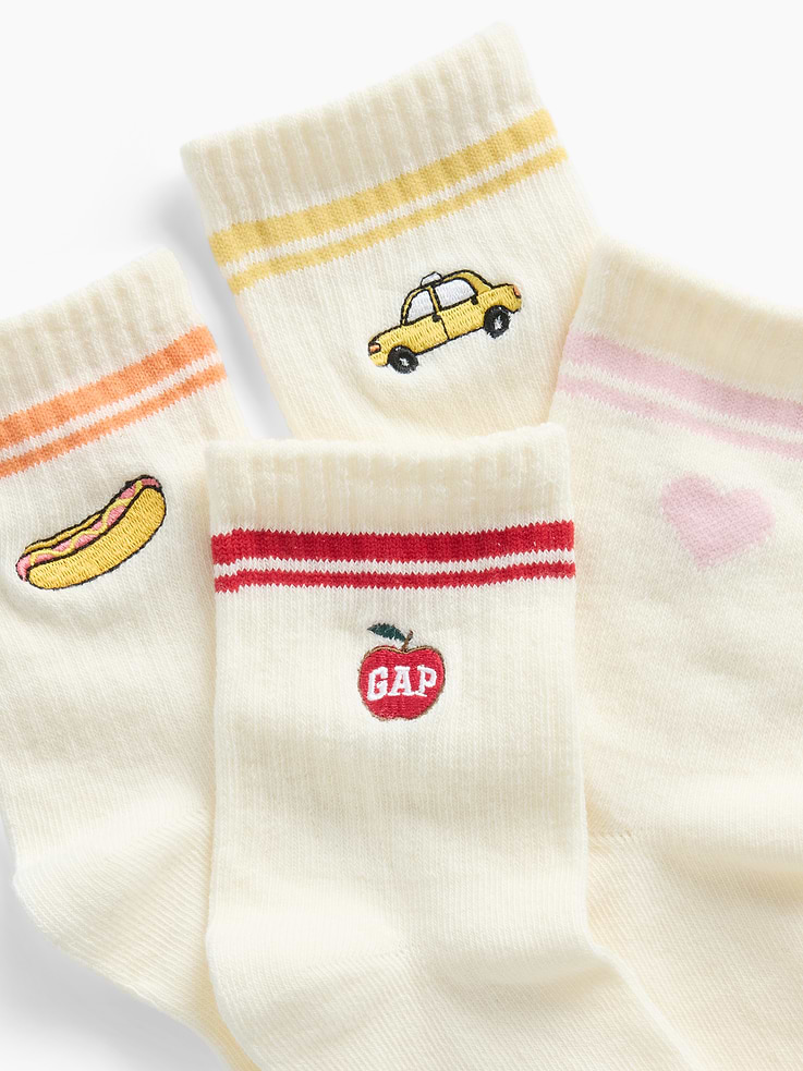 Image number 2 showing, Kids NYC Icon Varsity Crew Socks (4-Pack)