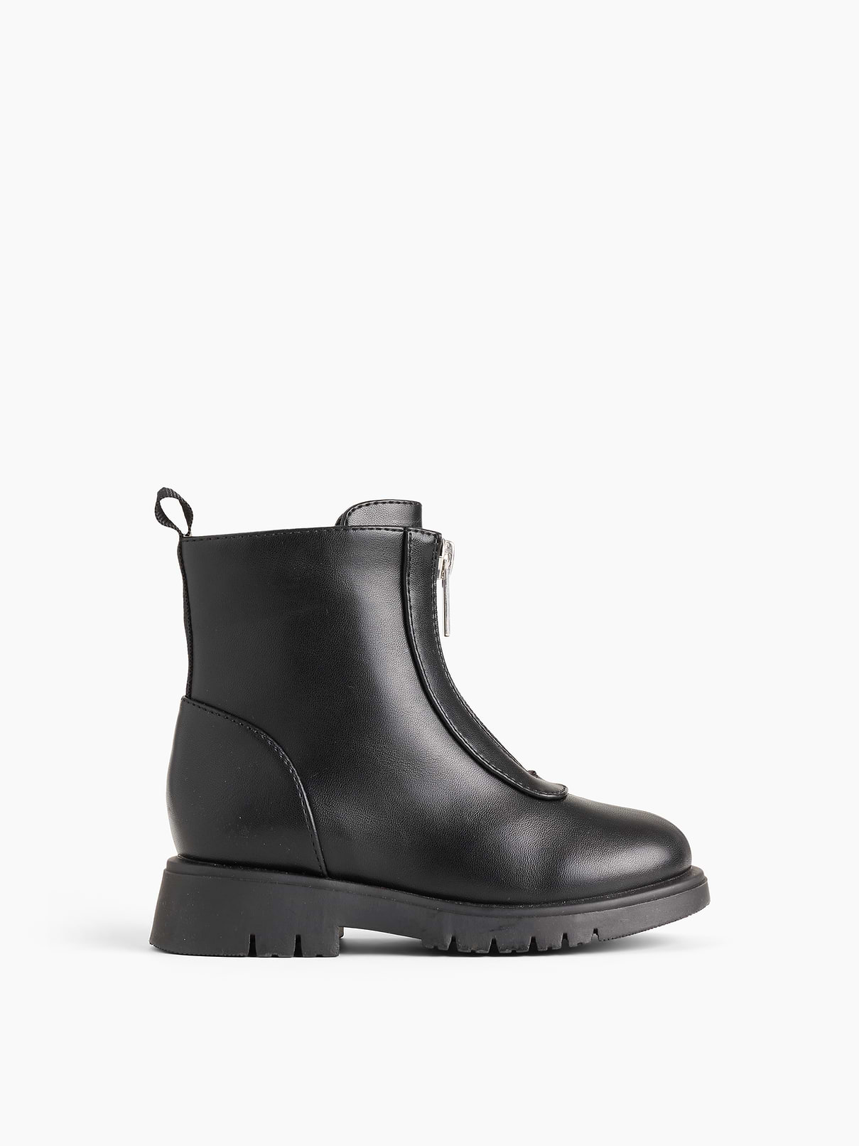 Toddler Vegan Leather Zip-Front Boots