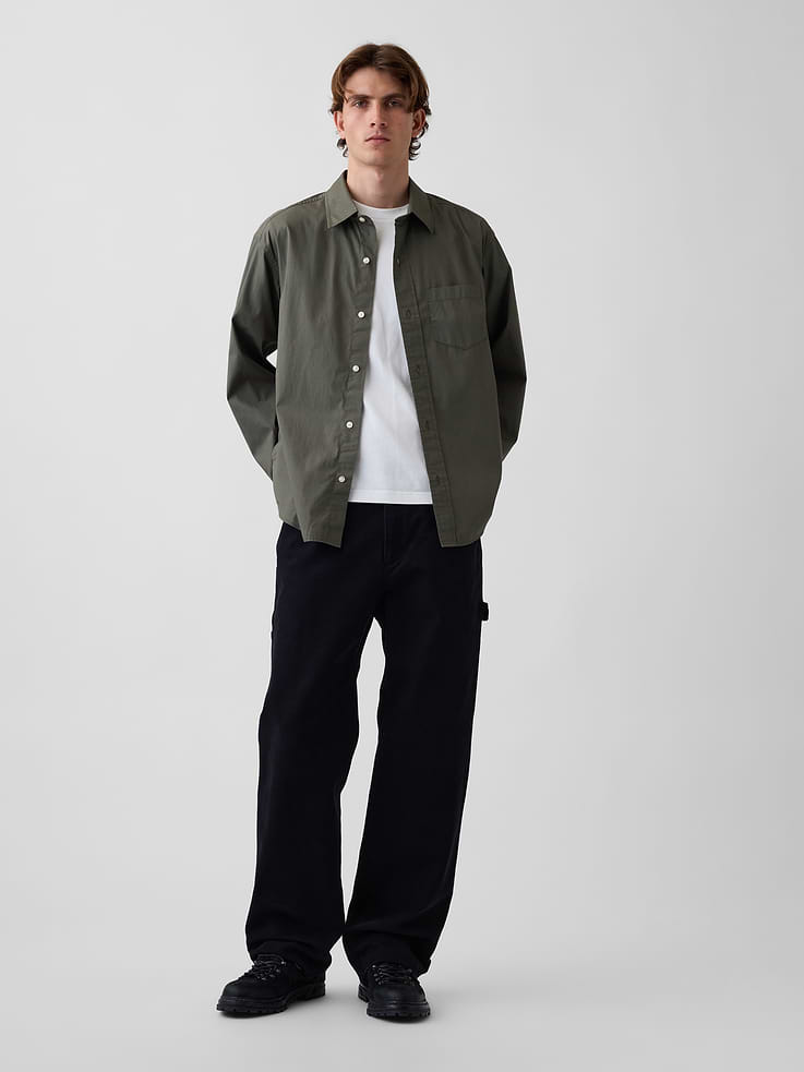 Image number 2 showing, Organic Cotton Poplin Relaxed Shirt