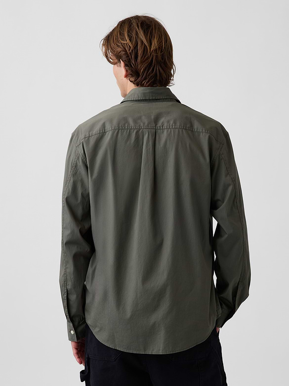 Organic Cotton Poplin Relaxed Shirt
