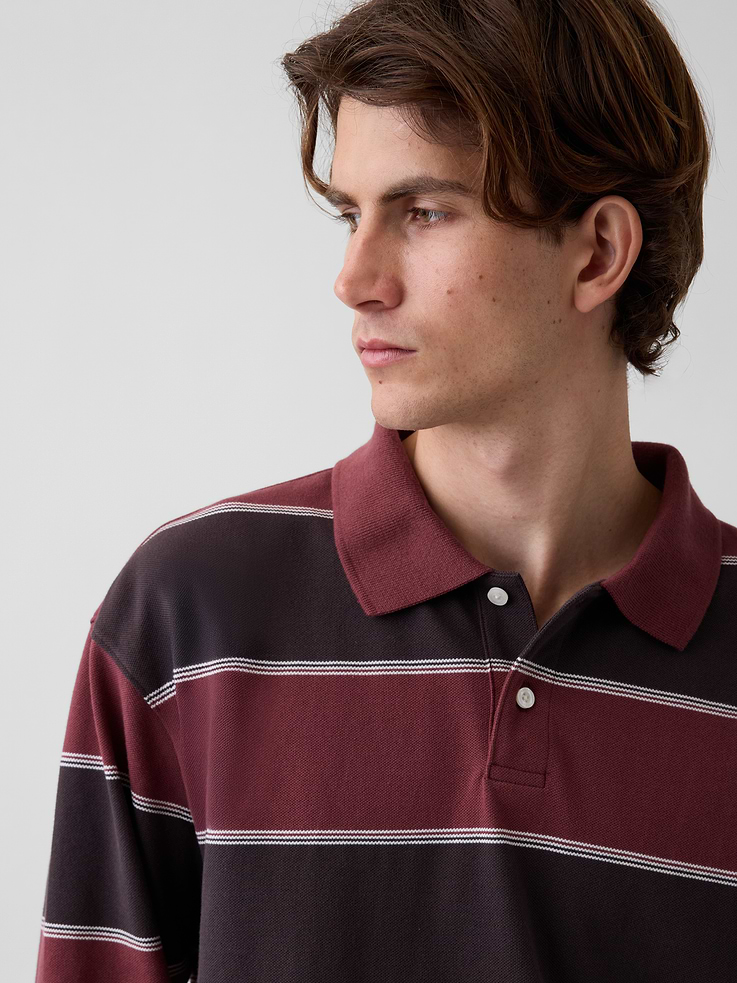 Image number 4 showing, Oversized Pique Polo Shirt