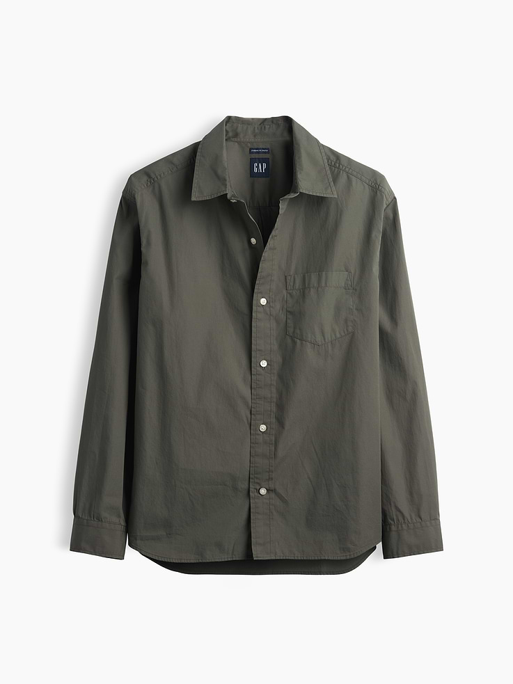 Image number 5 showing, Organic Cotton Poplin Relaxed Shirt