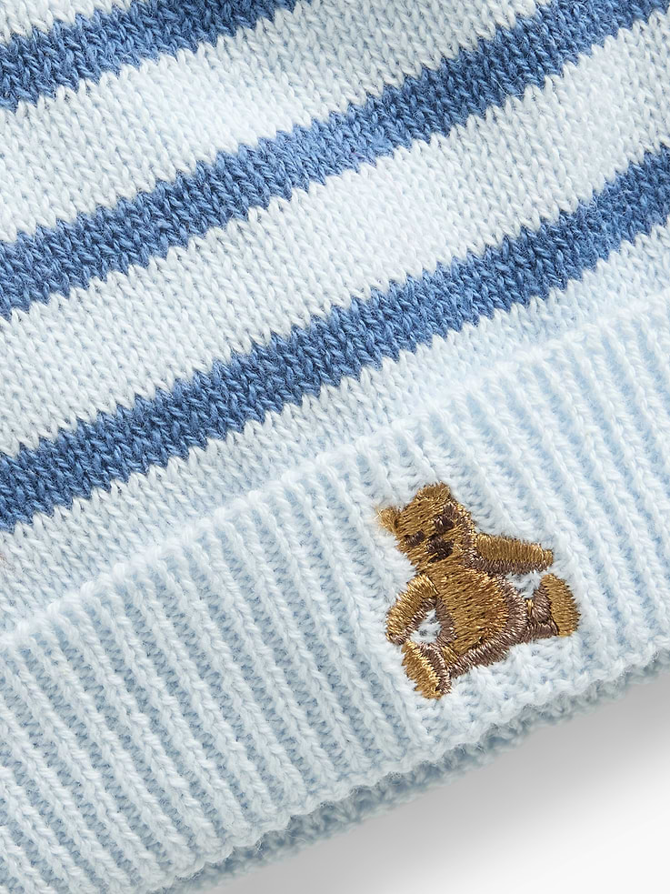 Image 2 de 2, Bonnet ourson à rayures pour Bébé