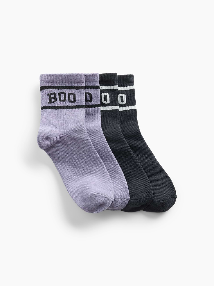 Image number 1 showing, Kids Varsity Boo Crew Socks (2-Pack)