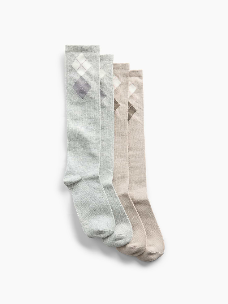 Image number 1 showing, Kids Argyle Knee-High Socks (2-Pack)
