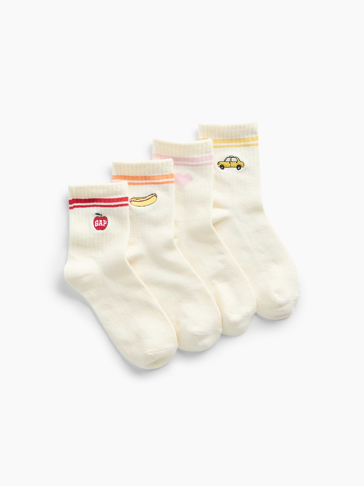 Image number 1 showing, Kids NYC Icon Varsity Crew Socks (4-Pack)