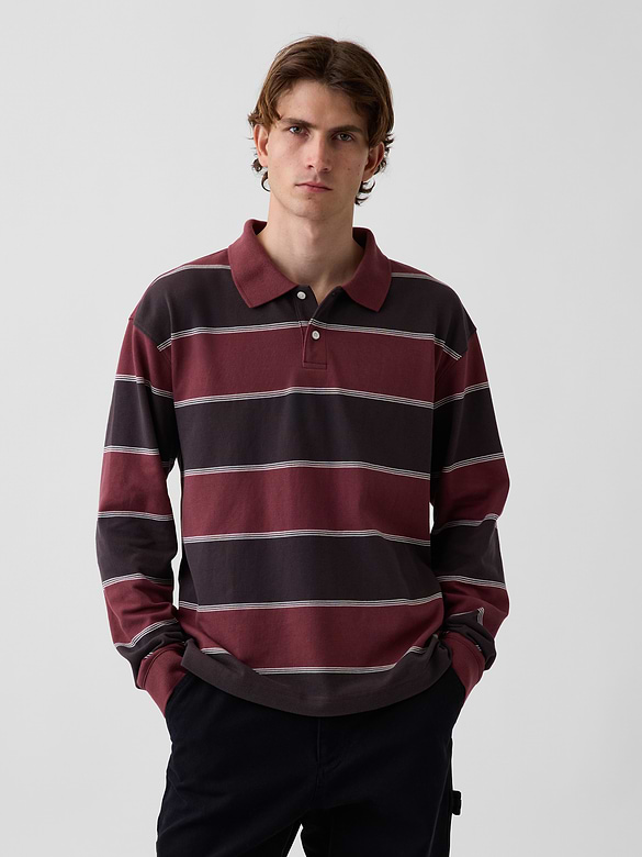 Oversized Pique Polo Shirt