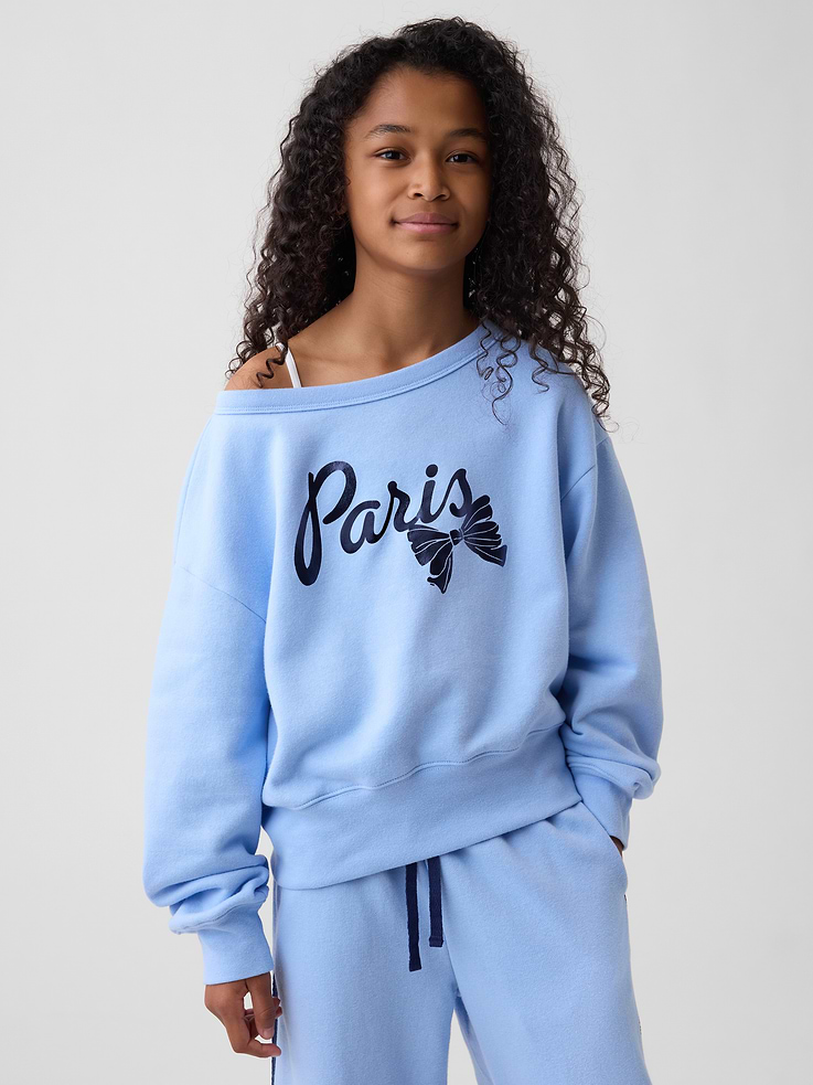 Image number 1 showing, Kids Relaxed Crewneck Graphic Sweatshirt