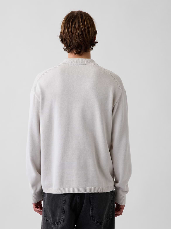 Relaxed Polo Sweater