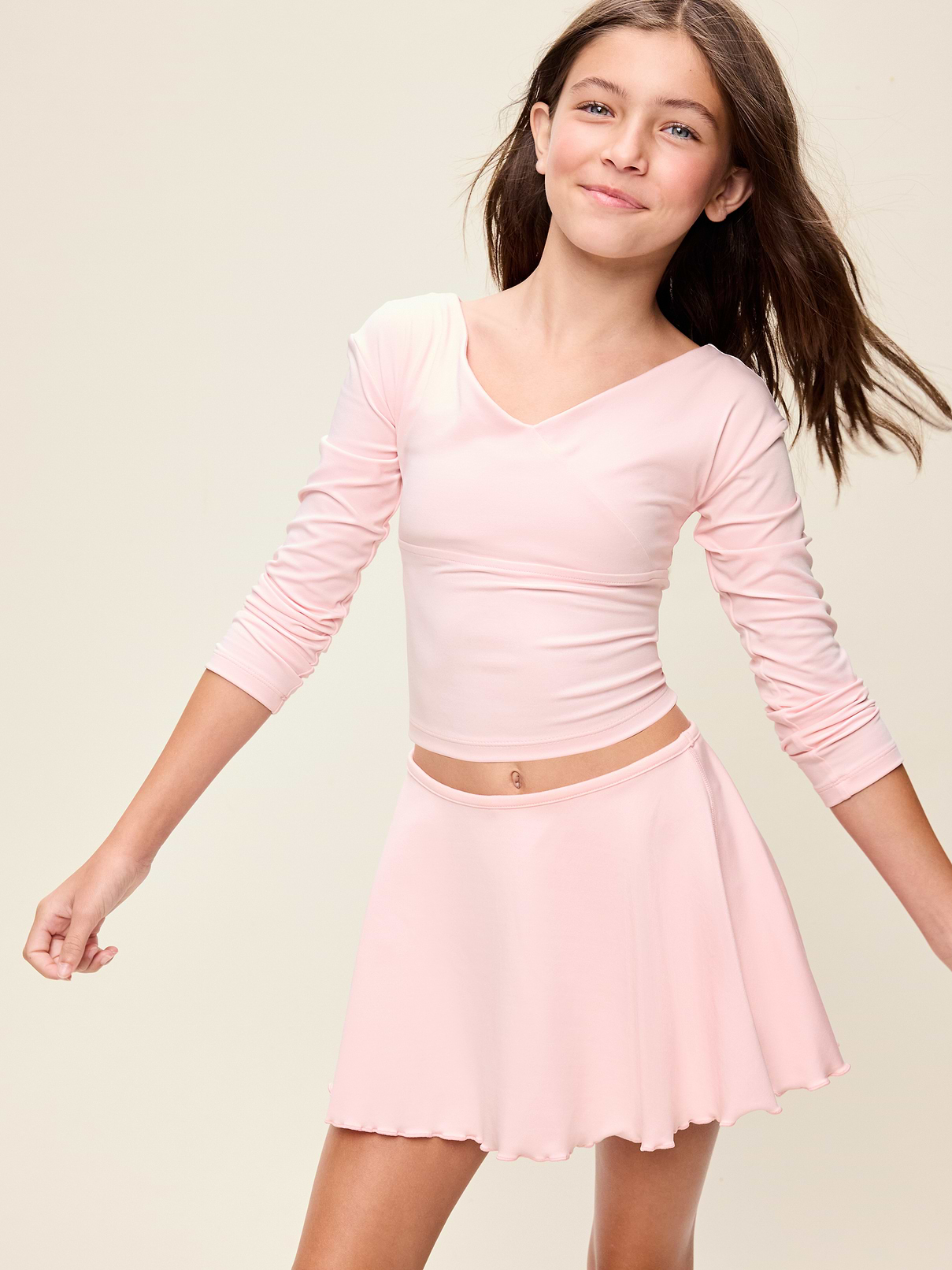 Image number 3 showing, High-Waisted StudioSmooth Ruffled Skort for Girls