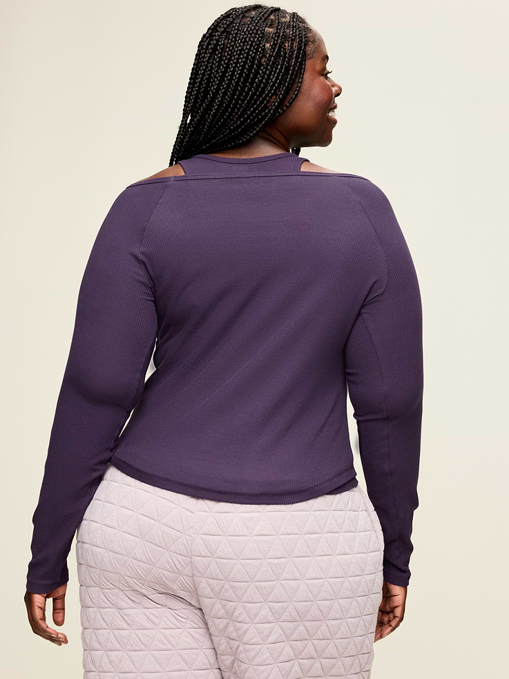 Image number 8 showing, CloudLite Ribbed Long-Sleeve Boatneck Top
