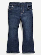 L'image numéro 3 présente Jean Wow évasé à taille haute élastique pour toute-petite fille