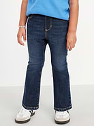 L'image numéro 2 présente Jean Wow évasé à taille haute élastique pour toute-petite fille