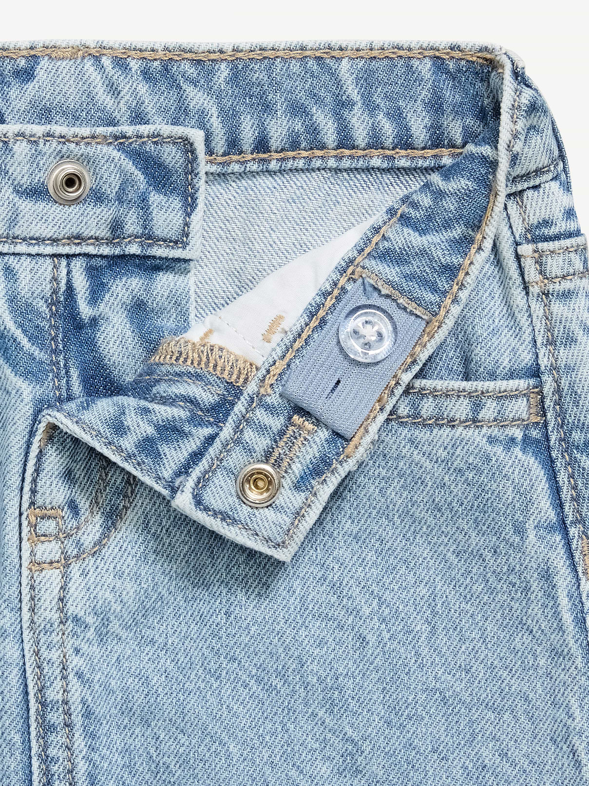 L'image numéro 4 présente Jupe à taille haute en denim à ourlet effiloché pour toute-petite