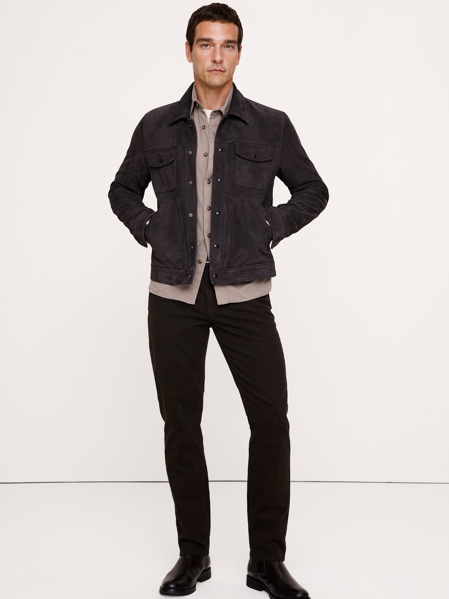 Image number 1 showing, Slim Brushed Traveler Pant