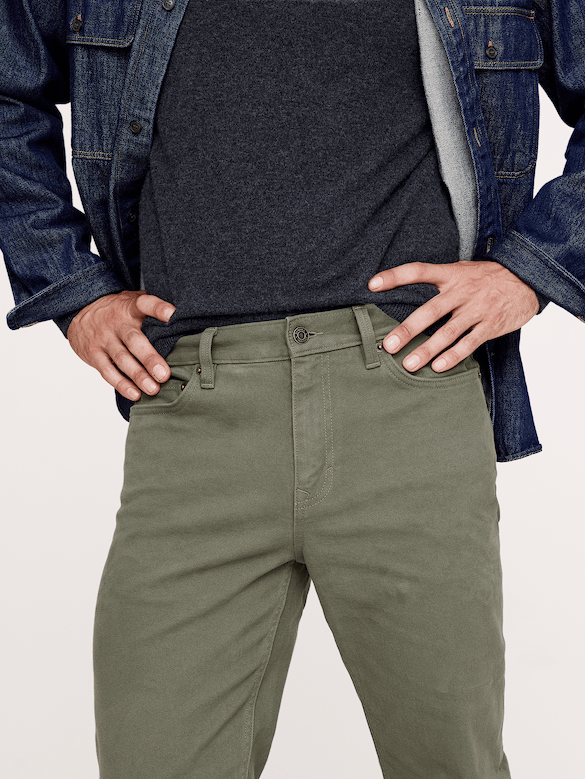 Pantalon Voyageur étroit en tissu brossé