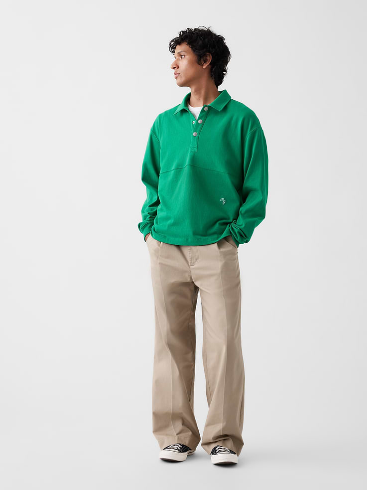 Image number 2 showing, Gap × Malbon Oversized Polo Pullover