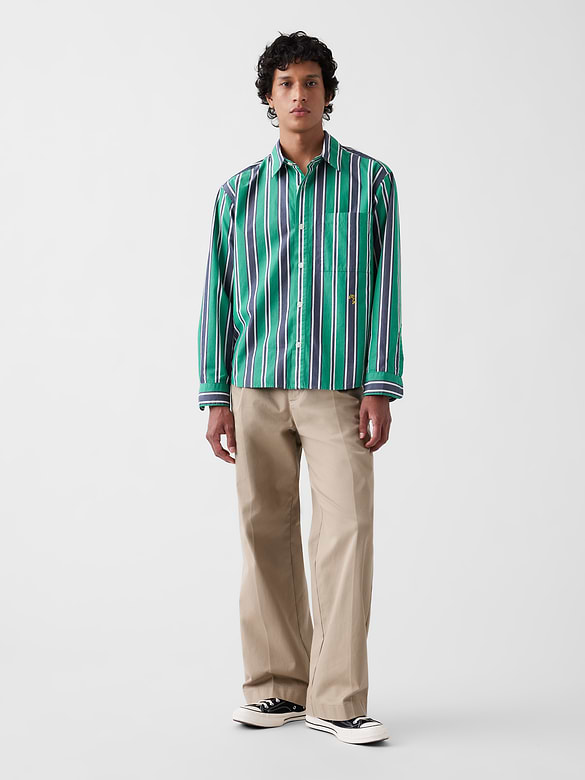 Gap × Malbon Poplin Stripe Shirt