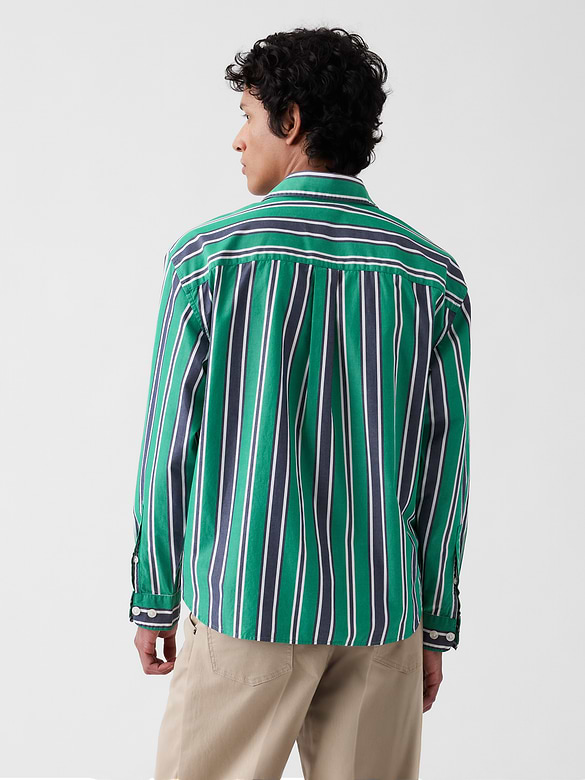 Gap × Malbon Poplin Stripe Shirt