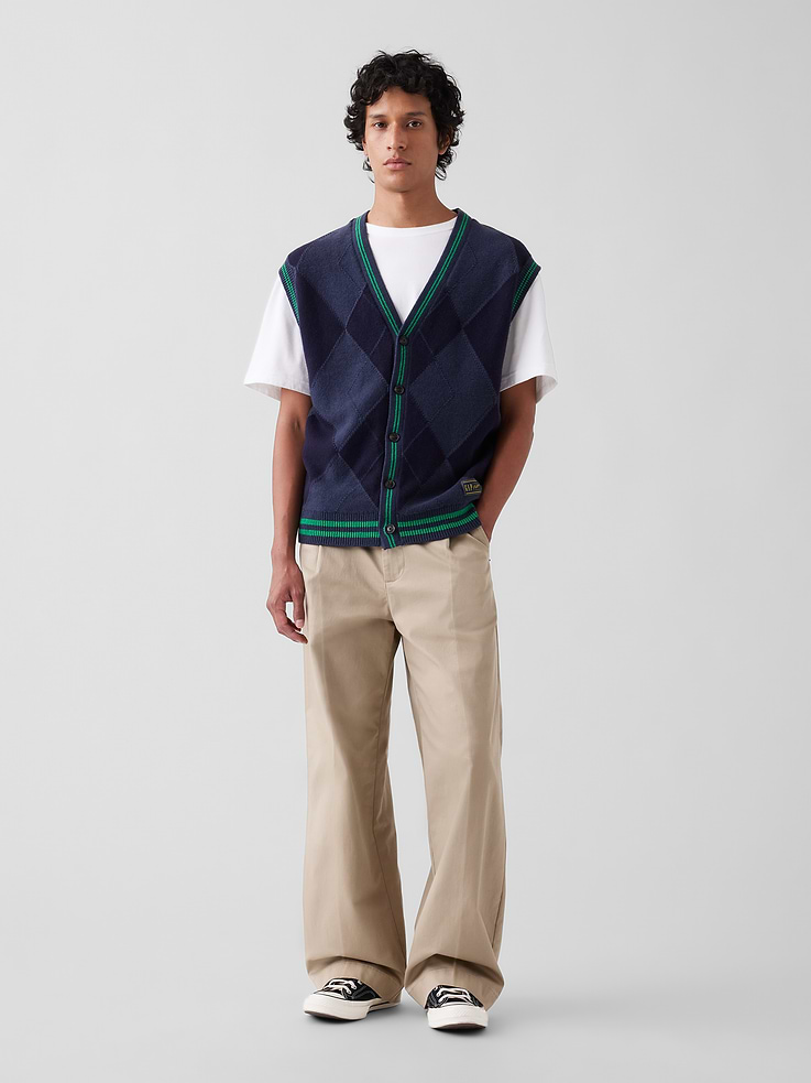 Image number 2 showing, Gap × Malbon Oversized Argyle Sweater Vest