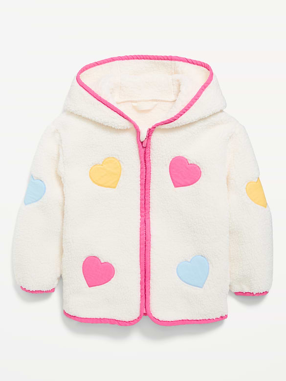 Hooded Sherpa Jacket for Toddler Girls