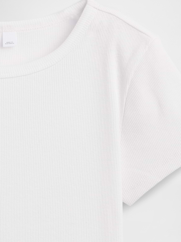 Kids Ribbed Crewneck T-Shirt