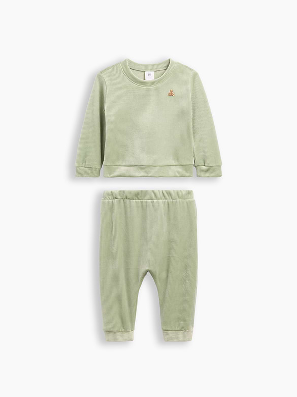 Baby Brannan Bear Ribbed Two-Piece Outfit Set