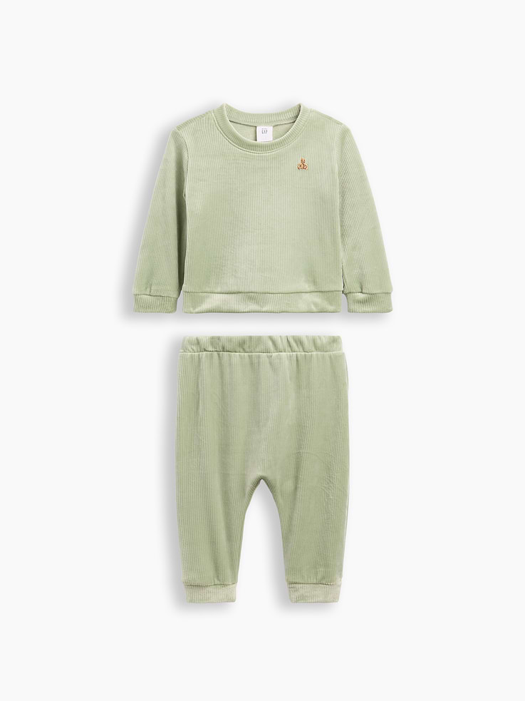 Image number 1 showing, Baby Brannan Bear Ribbed Two-Piece Outfit Set