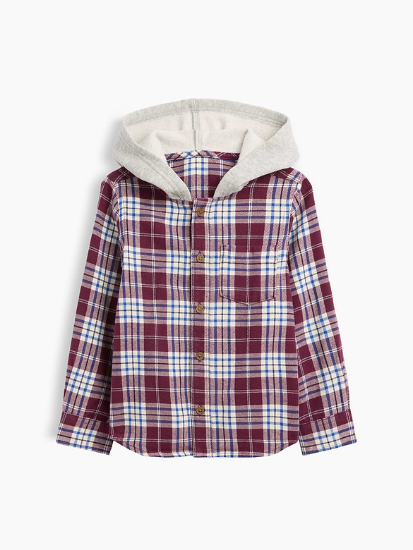 babyGap Hooded Flannel Shirt