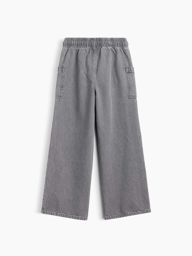 Image number 3 showing, Kids Pull-On Wide Leg Jeans
